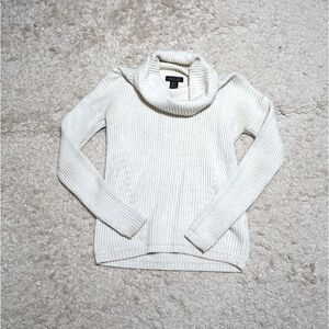 Rachel Zoe White Cowl Neck Knitted Sweater Women's Size XSmall